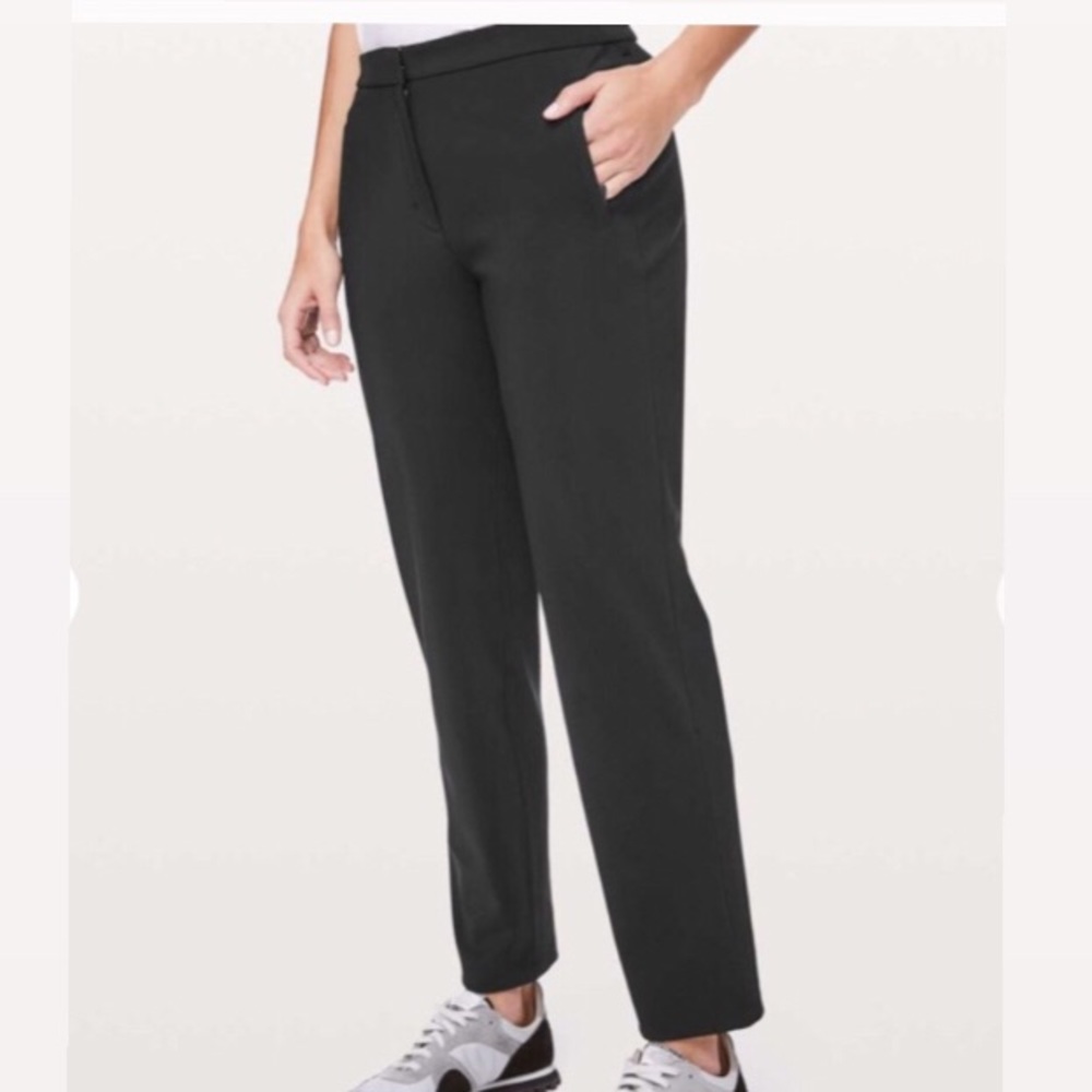 lululemon athletica Black Slim Straight Trousers